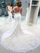 Sexy V-neck Sleeveless Mermaid Lace applique Wedding Dresses, WD3047