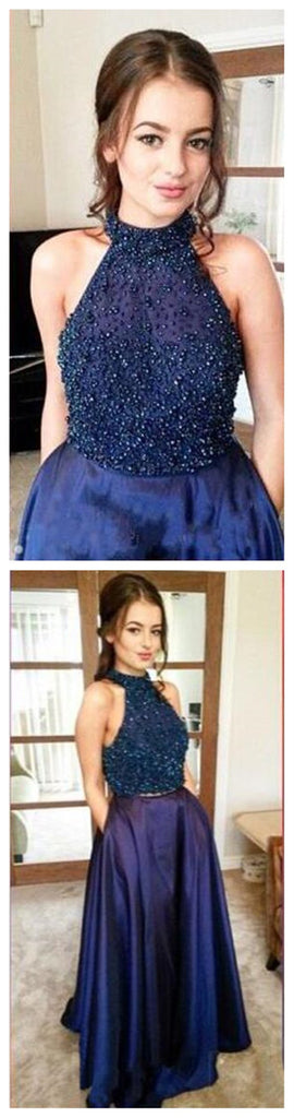 Hot Sale Navy Sparkly Ball Gown Discount Evening Formal Prom Dress,PD0094