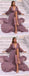 Dusty Purple Chiffon Long Sleeve Fashion Elegant Prom Dresses,PD00346