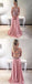 Dusty Rose Beading Rhinestone Open Back Prom Dresses,PD00211