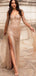 Gold Sequined Lace Off Shoulder Long Sleeve Sheath Prom Dresses, PD00352