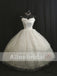 Gorgeous Ivory Lace Pleating Tulle Sweetheart Strapless Homecoming Dresses, HD0005