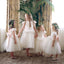 Ivory Lace Tulle  Cap Sleeve Round Neck Scoop Back With Pink Bow Know Flower Girl Dresses, FGS106