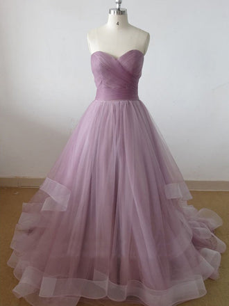 Long Custom Strapless Sweetheart  Organza Evening Party Prom Dress.PD0125