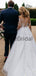 Long Sleeve Illusion lace Top Detachable Overskirt Wedding Dresses, AB1568