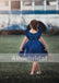 Navy Blue Appliques Tulle Pretty Sleeveless Short Flower Girl Dresses, FGS077