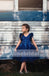 Navy Blue Appliques Tulle Pretty Sleeveless Short Flower Girl Dresses, FGS077