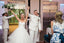 Navy Blue Floral Prints Round Neck Sleeveless Long Bridesmaid Dresses , AB1220