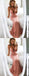 Simple Peach Spaghetti Strap Halter Sexy Mermaid Prom Dresses,PD00338