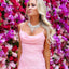 Simple Pink Chiffon Side Slit Mermaid Charming Prom Party Dresses ,PD00126
