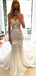 Stunning Lace Applique Sweetheart Strapless Mermaid Wedding Dresses , AB1509