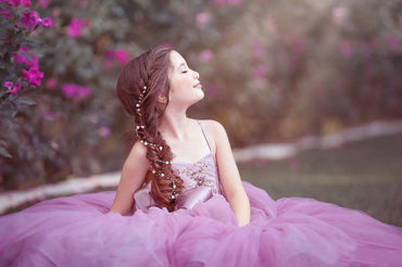 Unique Light Grape Spaghetti Strap Flower Girl Dresses, FGS056