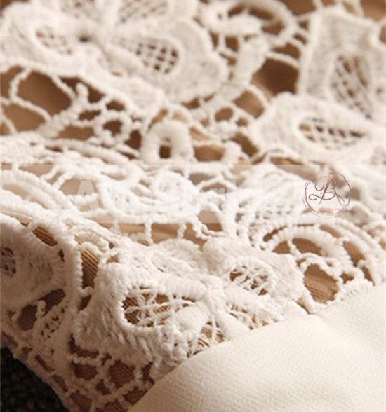 Elegant Ivory Lace Top Spaghetti Strap A-line For Teens Homecoming Dresses,BD00219